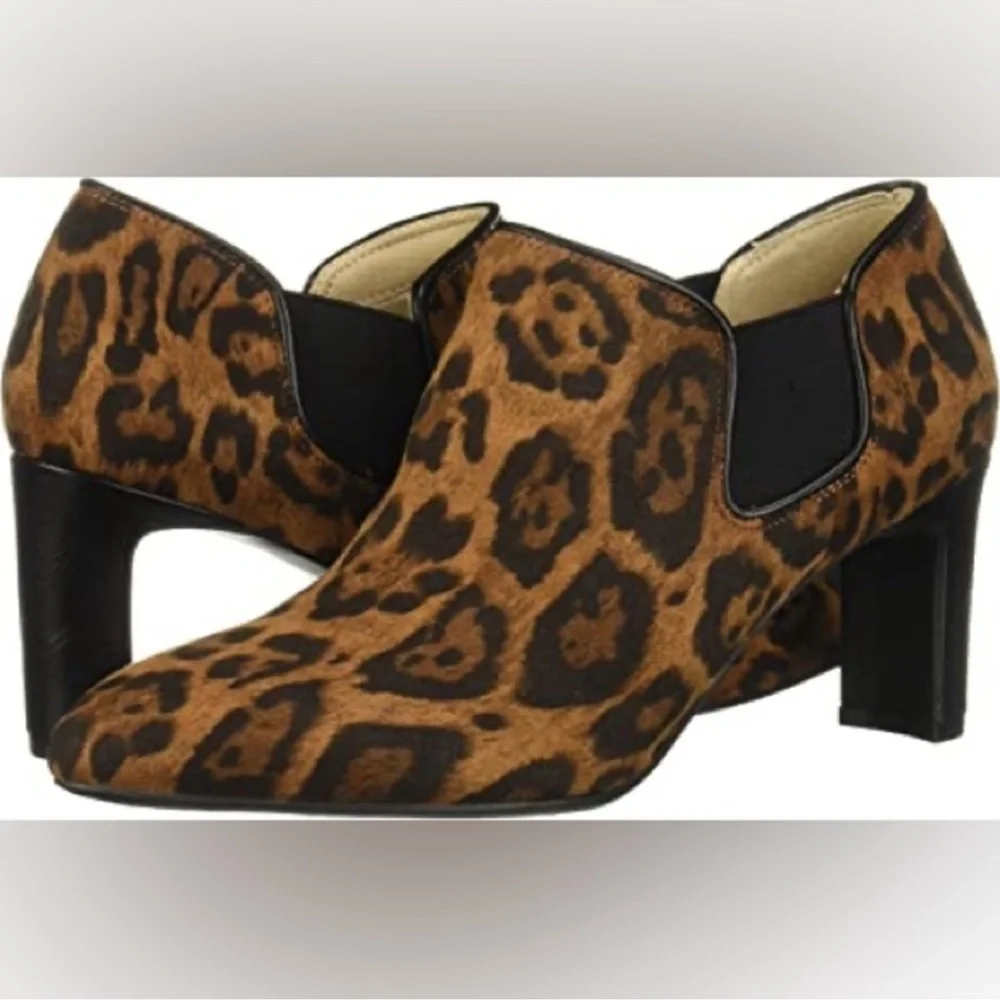 Lifestride Slip-On Booties - Gilmore Leopard Ankle Boot Size 8 New - Picture 13 of 13